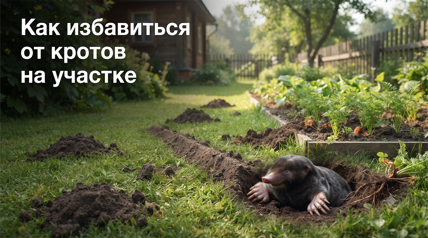Как избавиться от кротов на участке, газоне и в огороде